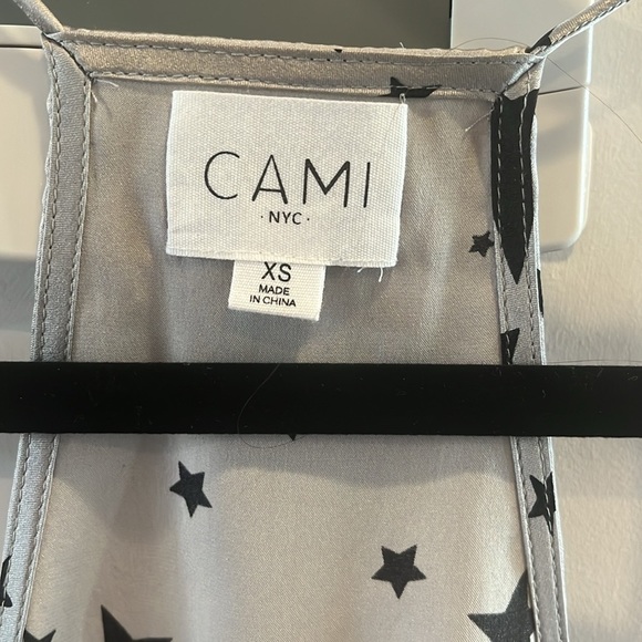 CAMI NYC Lace-Trimmed Star-Print Silk Top - Picture 3 of 8